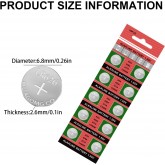 Lot de 10 piles bouton AG4 377 LR626 avec tensions stables pour montres et gadgets