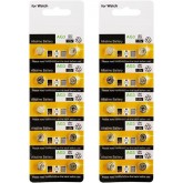 Lot de 20/10 piles bouton AG3/LR41/736 pour montre - 1,5 V - Pour petits appareils électroniques