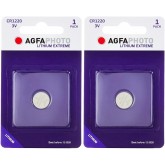 AgfaPhoto Lithium Pile bouton batterie CR 1220 , multicolore