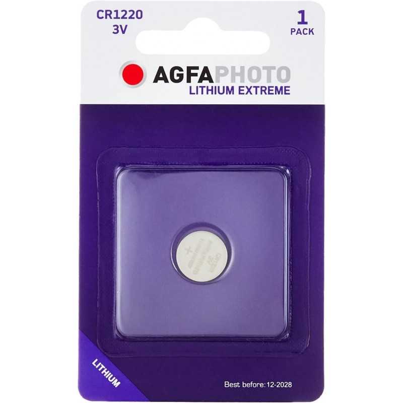 AgfaPhoto Lithium Pile bouton batterie CR 1220 , multicolore