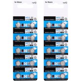 Lot de 20/10 piles bouton LR44 AG13 pour montre - 1,5 V - Pour petits appareils électroniques