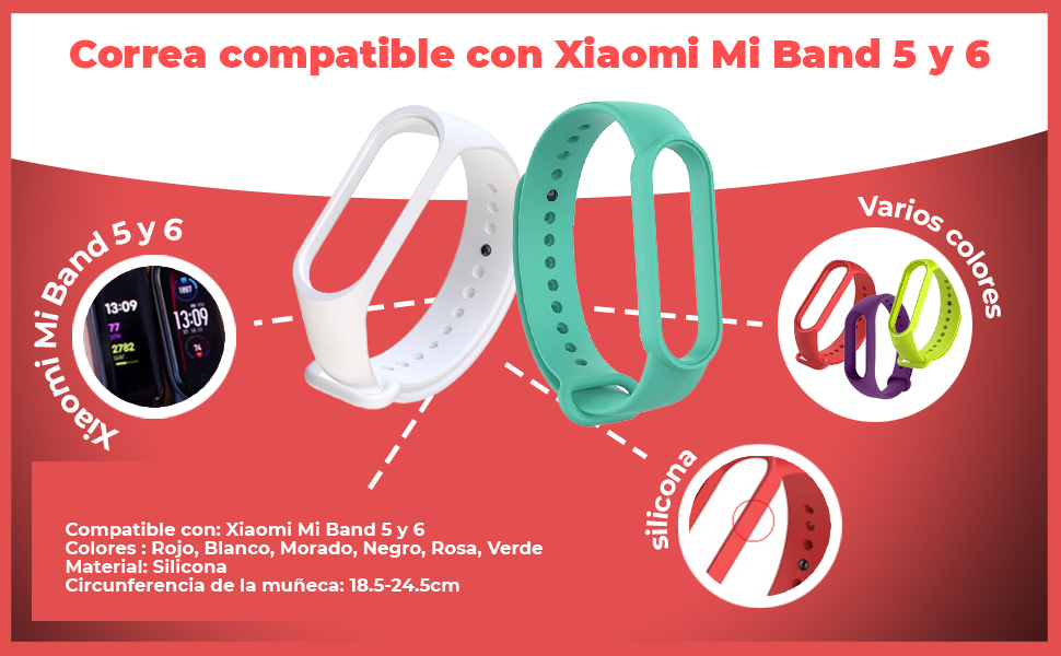 bracelet compatible avec xiaomi mi band